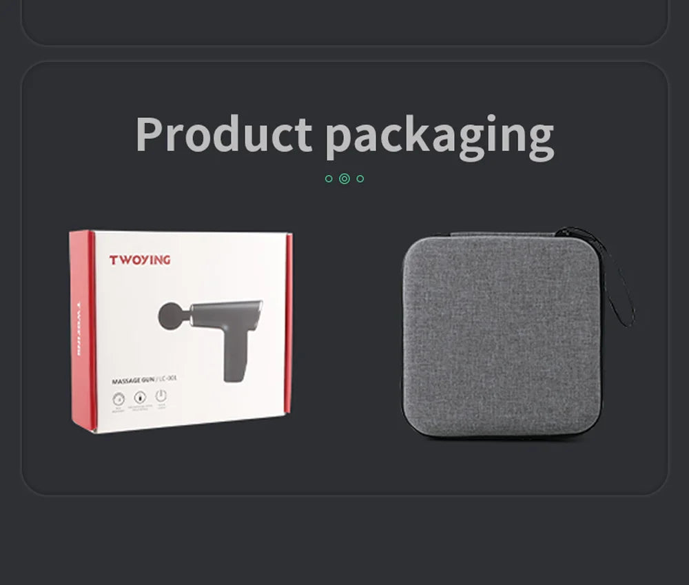 Massage Gun Portable Percussion Pistol Massager For Body Neck Deep Tissue Muscle Relaxation Gout Pain Relief Fitness