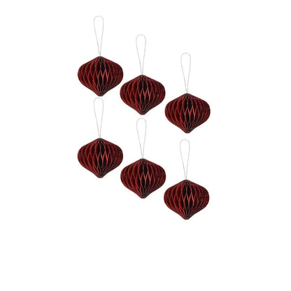 6Pcs Honeycomb Paper Ball Decorations – Mini Hanging Ornaments for Weddings, Parties, Home & Christmas Tree Decor