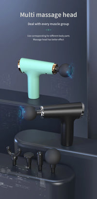 Massage Gun Portable Percussion Pistol Massager For Body Neck Deep Tissue Muscle Relaxation Gout Pain Relief Fitness