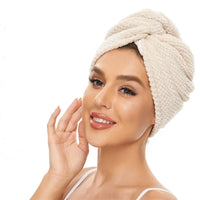 Dry Hair Cap Drying Hair Towel  Microfiber Hair Drying Wrap Strong Water Absorbent Triangle Shower Hat Wiping Hair Towel Tool
