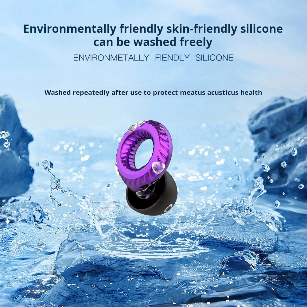 New Noise Cancelling Silicone Earbuds for Swimming Sleep Noise Cancelling - Sound Isolation and Noise Reduction Reduces Distract