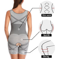 Shapewear Women Full Body Shaper Slimming Bodysuit Open Crotch Corset Waist Trainer Shaping Underwear Butt Lifter Lingerie Fajas