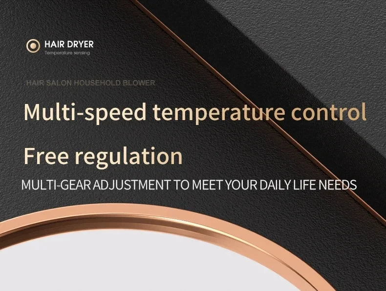 Salon Hair Dryer 2000W Professional Hot Cold Air Brush Negative Ionic Blow Dryer Strong Power 5th GearHairdryerblowdryerwithcomb