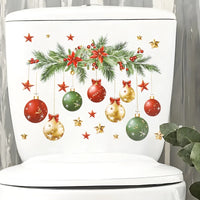Christmas Toilet Sticker Merry Christmas Decoration for Home 2025 Pendant Xmas Sticker Ornament Navidad Natal New Year Gift 2026