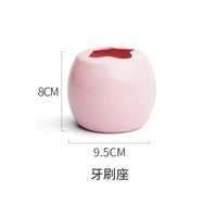 European Color Ceramic Bathroom Set Tooth Brushing Cup Lotion Bottle Soap Dish Bathroom Accessories Couple Mouthwash Cup Gifts