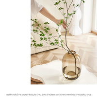 Transparent Glass Vase, Office Decor, Large Capacity Hydroponic Flower Pot, Vase, Bedroom Aesthetic Decor, Home Decor