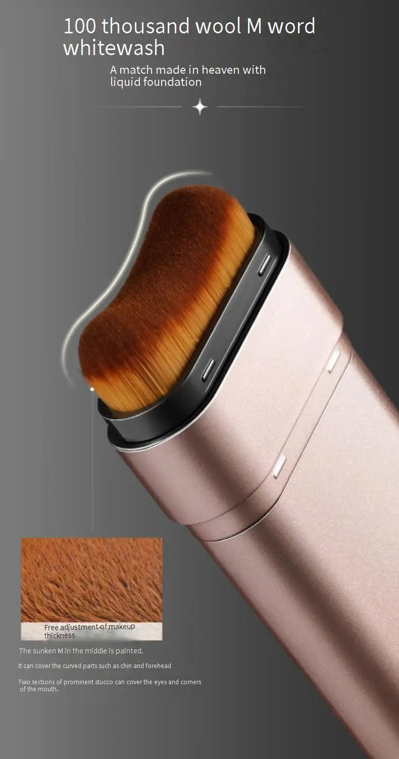 LIFE GIRLS Water Cream Foundation Stick 2-in-1 w/Brush｜Buildable Dewy Glow｜Korean Glass Skin Makeup｜Long Lasting & Travel Friend