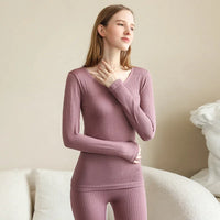 Warm Women's Thermal Underwear Sexy Ladies Intimates Long Johns Women Shaped Sets Female Middle Collar Thermal Shaping Clothes