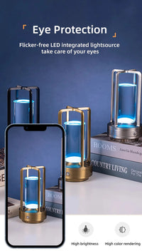 Crystal Lamp Plastic Bedside Table Bedroom Led Touch Table Lamp Restaurant Decoration Atmosphere Night Light