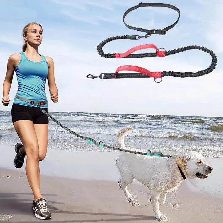 Hand Free Dog Leash for Pet Walking  Dog Accessories Running Jogging Adjustable Dog leash Waist Belt Chest Strap Traction Rope