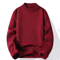 Half Turtleneck Knitwear Sweater New Autumn/Winter Mock Neck Sweatshirts Solid Color Pullovers Man Brand Casual Mens Clothing