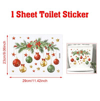 Christmas Toilet Sticker Merry Christmas Decoration for Home 2025 Pendant Xmas Sticker Ornament Navidad Natal New Year Gift 2026