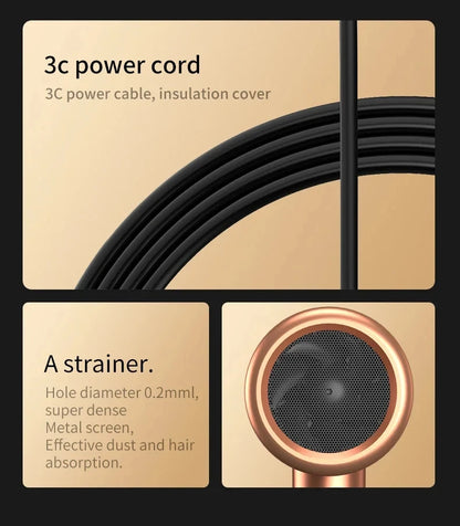 Salon Hair Dryer 2000W Professional Hot Cold Air Brush Negative Ionic Blow Dryer Strong Power 5th GearHairdryerblowdryerwithcomb