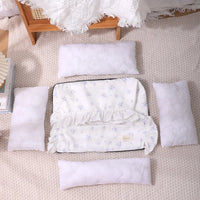 Autumn Winter Korean Style Floral Border Dogs Cat Bed Detachable Washable Warm Cute Pets Mat Four Seasons Universal Pet Supplies