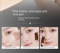 LIFE GIRLS Water Cream Foundation Stick 2-in-1 w/Brush｜Buildable Dewy Glow｜Korean Glass Skin Makeup｜Long Lasting & Travel Friend