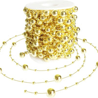 10M/Roll Pearl Chain Christmas Decorations Christmas Tree Pendant for Home Room Decor Party New Year DIY Gift Ornament Accessory