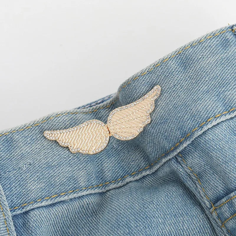 Jeans Button Adjustable Clips for Pant Skirts Waist Tightener Buckle Snap Button Adjuster Butterfly Pin Button Clothing Supplies