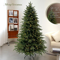 Pre-Lit Mixed PVC Christmas Tree – Dense Branches, LED Lights, Large Holiday Xmas Tree for Home Christmas Decoration