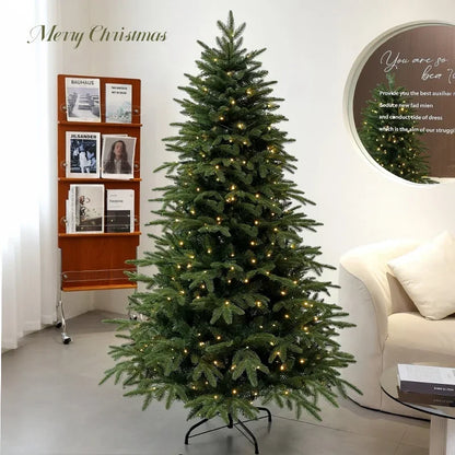Pre-Lit Mixed PVC Christmas Tree – Dense Branches, LED Lights, Large Holiday Xmas Tree for Home Christmas Decoration