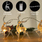1.5/3m 3D Christmas Festive Reindeer Shaped Battery Operated String Lights Indoor Decorative LED Lights for Christmas Tree Decor