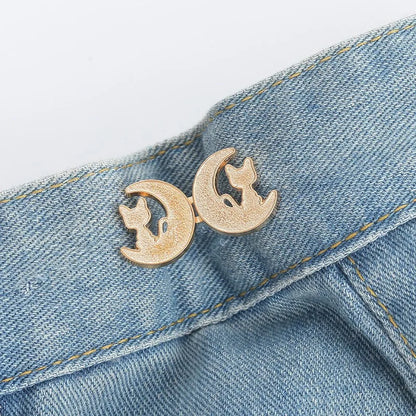 Jeans Button Adjustable Clips for Pant Skirts Waist Tightener Buckle Snap Button Adjuster Butterfly Pin Button Clothing Supplies
