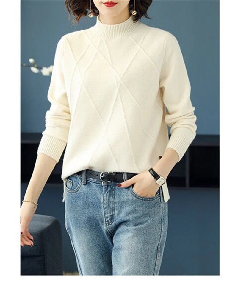 Turtleneck Sweater Women 2024 New Autumn Winter Long Sleeve Soft Pullover Sweater Female Knitted Tops Jumper Ladies Bottoming Sh