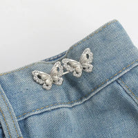 Jeans Button Adjustable Clips for Pant Skirts Waist Tightener Buckle Snap Button Adjuster Butterfly Pin Button Clothing Supplies
