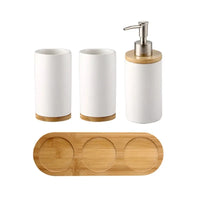 Ceramic Bathroom Accessories Set Fashion Soap Dispenser Toothbrush Holder Tumbler Ceramic Household Bathroom Product