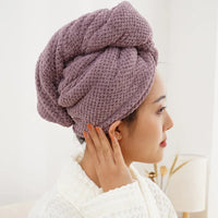 Dry Hair Cap Drying Hair Towel  Microfiber Hair Drying Wrap Strong Water Absorbent Triangle Shower Hat Wiping Hair Towel Tool
