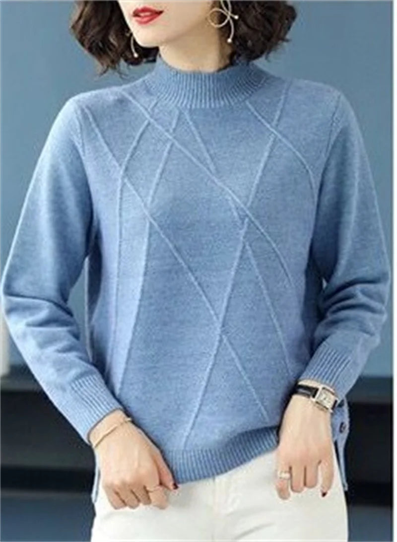 Turtleneck Sweater Women 2024 New Autumn Winter Long Sleeve Soft Pullover Sweater Female Knitted Tops Jumper Ladies Bottoming Sh