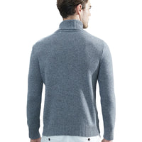 Fashion TurtleNeck Men's Knitted Sweaters Cashmere Sweater 100% Merino Wool Thick Knit Pullover Winter Fall Male Jumper Clothing