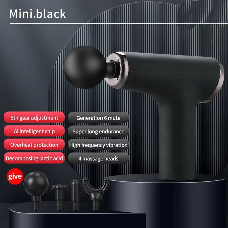 Massage Gun Portable Percussion Pistol Massager For Body Neck Deep Tissue Muscle Relaxation Gout Pain Relief Fitness