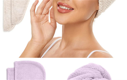 Dry Hair Cap Drying Hair Towel  Microfiber Hair Drying Wrap Strong Water Absorbent Triangle Shower Hat Wiping Hair Towel Tool