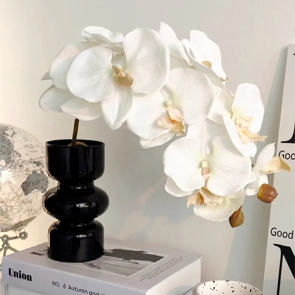 Black Glass Vase Medieval Decoration Living Room Dining Room Flower Arrangement Home Decoration Accessories