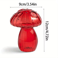 Colourful Mushroom Vase Creative Hydroponic Transparent Glass Aromatherapy Vase Living Room Dining Room Desktop Art Decoration