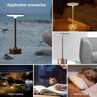 LED Table Lamp Touch Sensor Night Light USB Rechargeable Portable Bedroom Night Light Wireless Reading Lamp Restaurant Hotel Bar