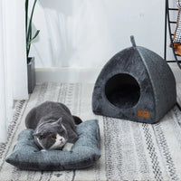 Winter Warm Cat Bed Comfortable Foldable Cat's House Plush Pet Soft Bed Sofa for Small Medium Dogs Cats Puppy Sleep Cushion Nest
