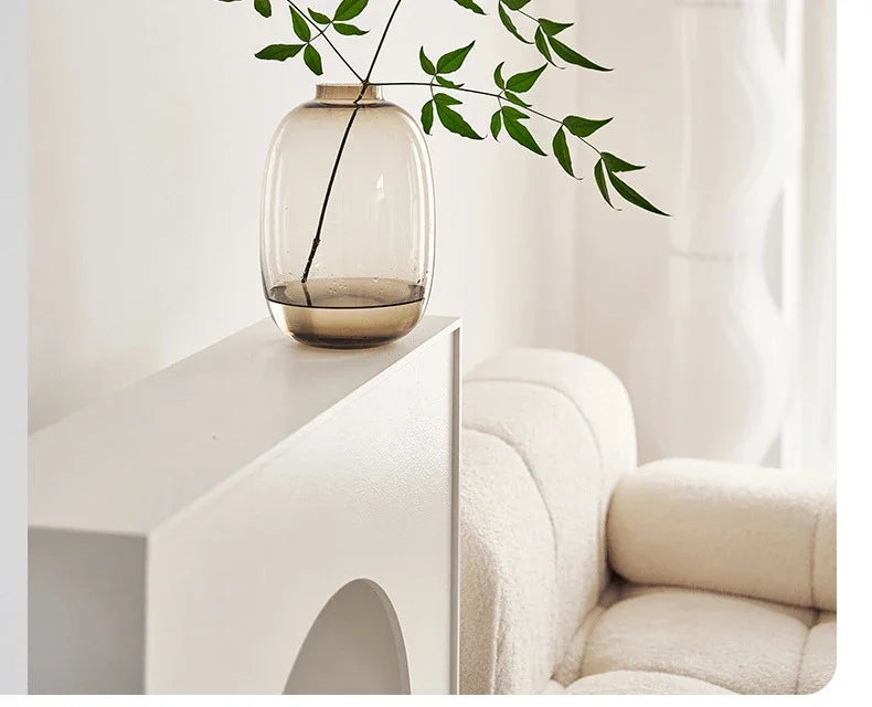 Transparent Glass Vase, Office Decor, Large Capacity Hydroponic Flower Pot, Vase, Bedroom Aesthetic Decor, Home Decor