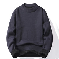 Half Turtleneck Knitwear Sweater New Autumn/Winter Mock Neck Sweatshirts Solid Color Pullovers Man Brand Casual Mens Clothing
