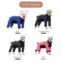 Winter Fleece Overalls for Small Dogs Closed Stomach Warm Dog Clothes Soft Pet Coat Jumpsuit for Male Female Dogs Cuttable Belly