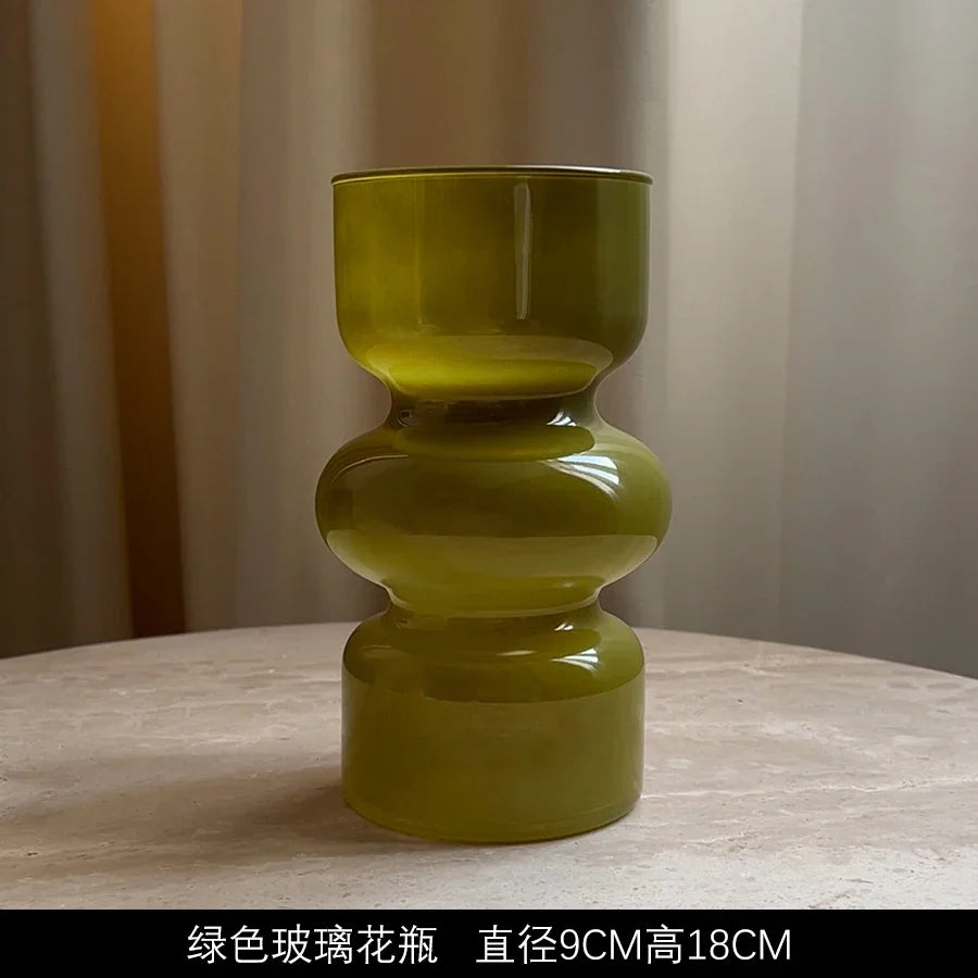 Black Glass Vase Medieval Decoration Living Room Dining Room Flower Arrangement Home Decoration Accessories