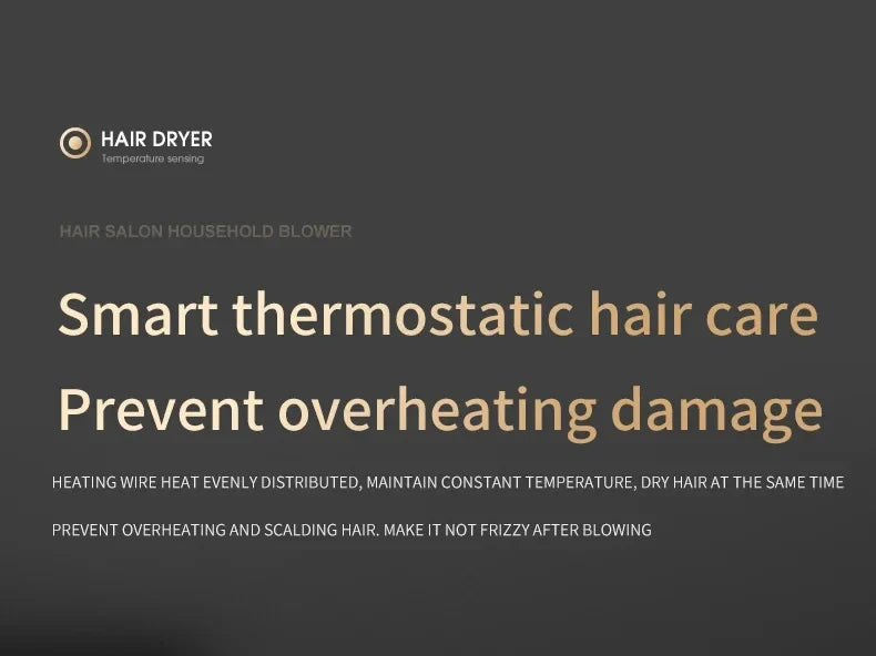 Salon Hair Dryer 2000W Professional Hot Cold Air Brush Negative Ionic Blow Dryer Strong Power 5th GearHairdryerblowdryerwithcomb