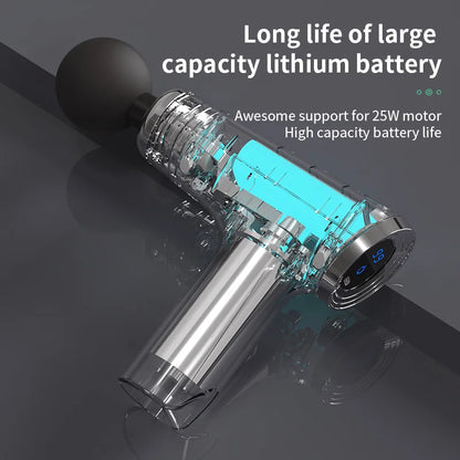 Massage Gun Portable Percussion Pistol Massager For Body Neck Deep Tissue Muscle Relaxation Gout Pain Relief Fitness