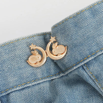 Jeans Button Adjustable Clips for Pant Skirts Waist Tightener Buckle Snap Button Adjuster Butterfly Pin Button Clothing Supplies