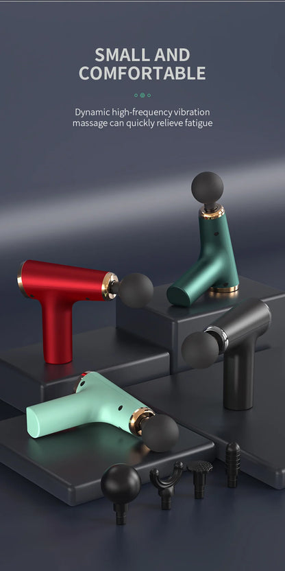 Massage Gun Portable Percussion Pistol Massager For Body Neck Deep Tissue Muscle Relaxation Gout Pain Relief Fitness