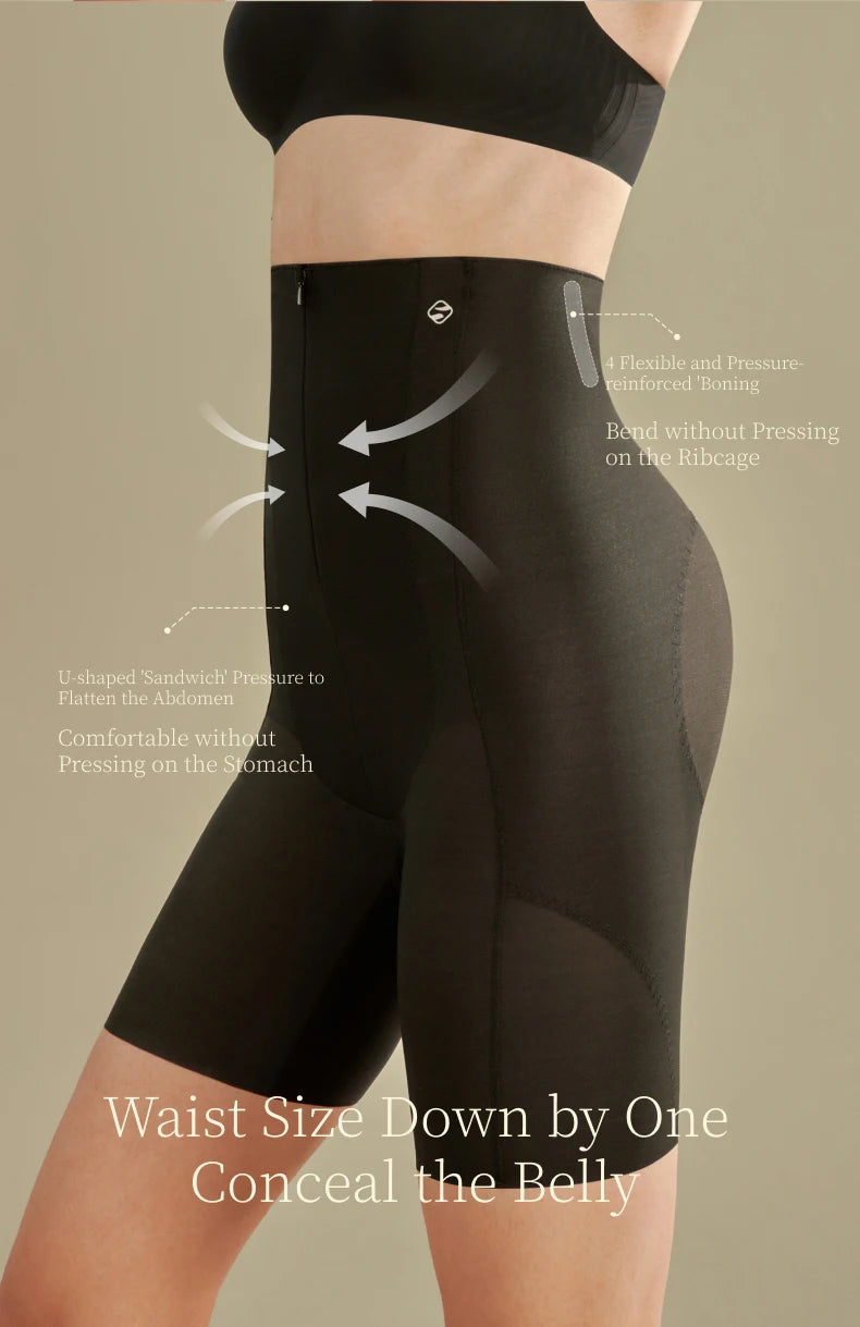 SUJIIN Shapewear for Women Seamless High Waist Shapewear 3D Butt Lifting Tummy Control Shorts Faja Body Shaper Underwear N164