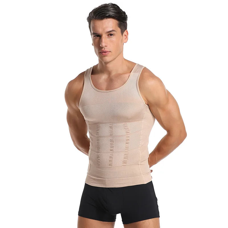 Men's Slimming Body Shapewear Corset Vest Shirt Compression Abdomen Tummy Belly Control Slim Waist Cincher Underwear Sports Vest