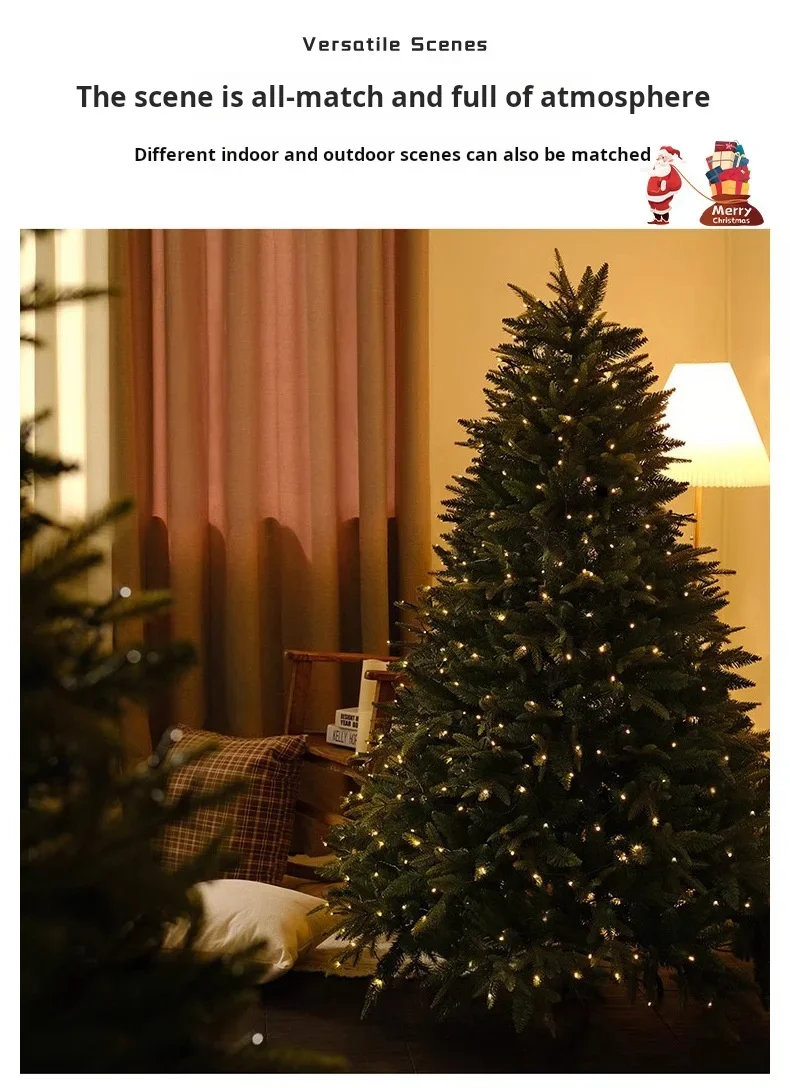 Pre-Lit Mixed PVC Christmas Tree – Dense Branches, LED Lights, Large Holiday Xmas Tree for Home Christmas Decoration