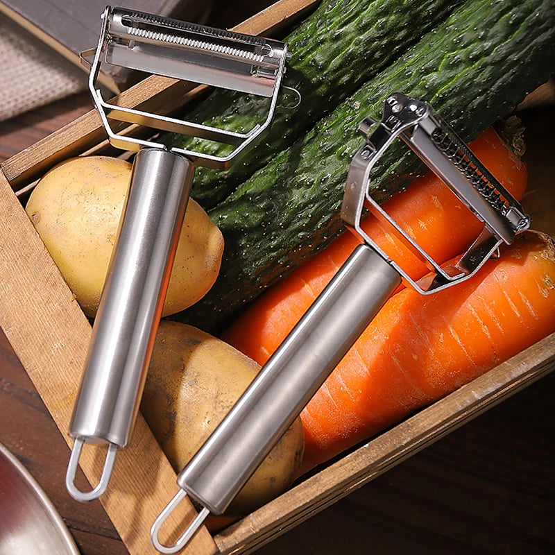 Kitchen Vegetable Peeler Stainless Steel Potato Peeler Slicer Korean Carrot Grater Shredder Multifunctional Fruit Veggie Tools