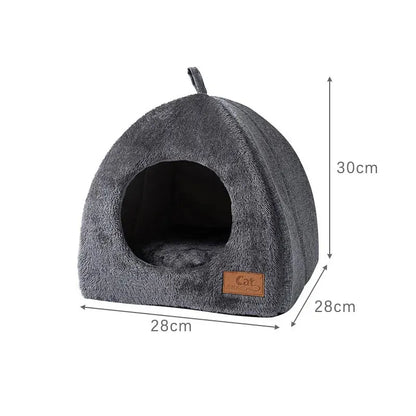 Winter Warm Cat Bed Comfortable Foldable Cat's House Plush Pet Soft Bed Sofa for Small Medium Dogs Cats Puppy Sleep Cushion Nest
